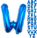 Lovoir 40 Inch Large Blue Letter W Balloons Big Size Jumbo Mylar Foil Helium Balloon for Birthday Party Celebration Decorations Alphabet Blue W
