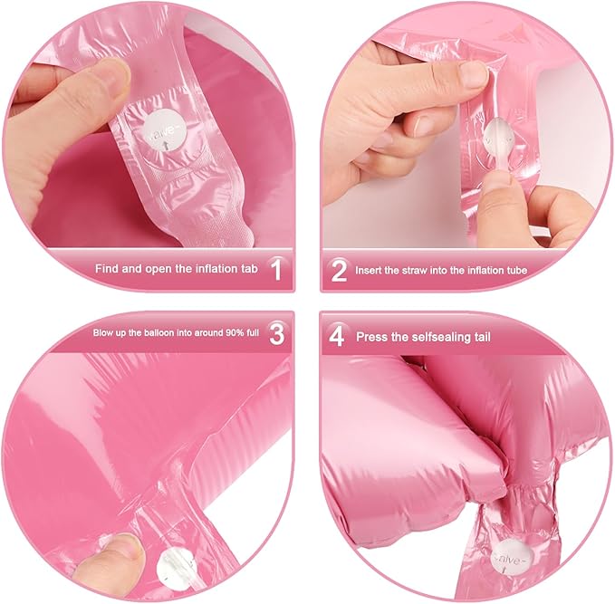Big 40 Inch Pink Crown 2 Number Balloon Birthday Decoration, 2026 Pink Crown Number 2 Helium Balloons 12 20 22 23 24 26 28 32 42 Celebration, Boy Girl Baby Anniversary Party Graduations Supplies