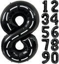 40 Inch Race Car Black Number Balloons Race Car Birthday Party Balloons Large Black Number 8 Balloons Boys 8th Birthday Party Race Car Theme Party Decorations Supplies（Digital 8）