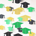 Black Green and Gold Graduation Garland Graduation Party Decorations Class of 2026 Grad Cap Garland Banner Streamers for Grad Party Hanging Decorations 39Feet