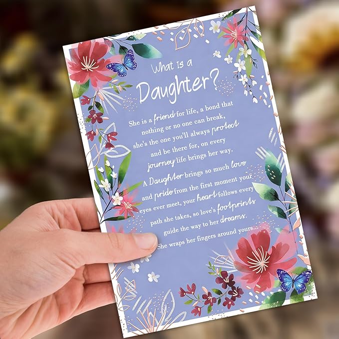 Daughter Birthday Card，Happy Birthday Card & Gift for Daughter from Mom Dad