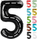 Race Car Number 5 Balloon 40 Inch, 5 Balloon Number, 5th Birthday Decorations, Race Car Party Supplies for Boys Girls