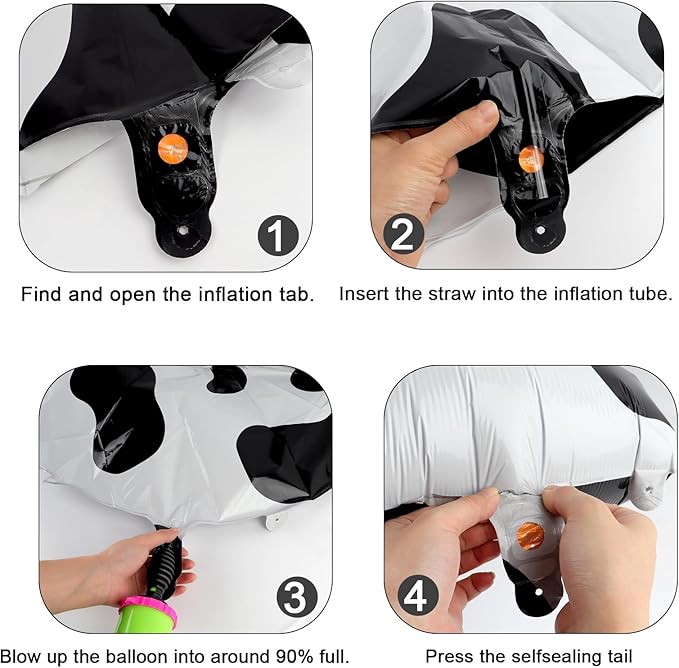 Cow Print Number Balloon Birthday Decorations, 40 inch Number balloon 0-9(Zero-Nine), Cow Balloon for Farm Birthday Party Supplies, Cow Themed birthday party Decorations (Number 3)