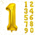 Balloons Gold Number Balloons Birthday Bridal Anniversary Celebration Decoration (32 inch"") (1)
