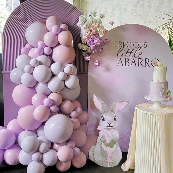 105pcs Lilac Purple Balloons 12inch Party Latex Balloons for Birthday Graduation Baby Shower Anniversary New Year Holiday Party Decorations