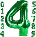 40 Inch Large Numbers Balloon, 4 Dark Green Ballon for 4th 14 40 44 Birthday Party, Balloon 4 Number for Graduations Wedding Supplies