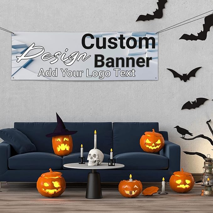 Custom Banners Personalized Banner Signs Design Your Own for Party Birthday Graduation Wedding Event Decoration 24×71 Inches