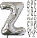 KALOR 40 Inch Silver Letter Z Balloons Jumbo Foil Mylar Helium Big Balloons for Birthday Party Anniversary Baby Shower Supplies
