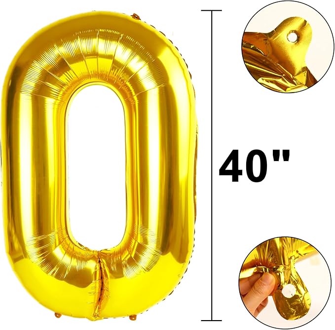 40 Inch Gold Balloon Number 90 Balloon,Jumbo Mylar Foil Helium Balloon for 90 Birthday Digital Balloons for Birthday Party,Wedding Anniversary Party Decorations