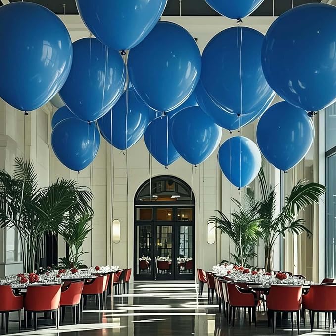 30 Pack Blue Balloons 36 Inch Blue Latex Large Balloons for Party Decorations and Events