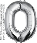 40 inch Silver Letter O Balloon, Big Size Alphabet Foil Mylar Helium Balloons for Birthday Party Celebration Wedding Anniversary Baby Shower Decorations Supplies Alphabet O