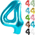 Light Blue Number 4 Balloon 40 Inch, 4 Balloon Number, 4th Birthday Decorations, Light Blue Party Supplies for Boys Girls