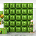NISOCY 25PCS Olive Green Square Foil Balloons Wall Backdrop Double Sided Dark Green Balloon Arch Kit for Birthday St. Patrick's Day Spring Summer Jungle Christmas Theme Party Decoration