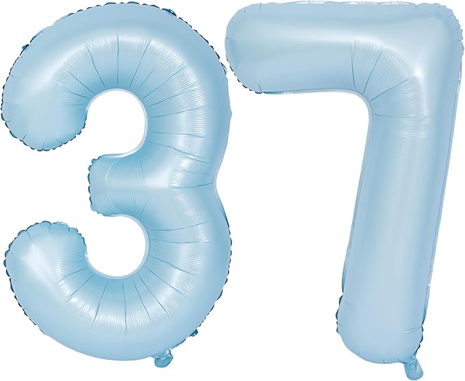40 In Matte Blue Number Balloons Helium Foil Mylar Balloon Birthday Party banquet Decoration Digital 37
