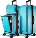 TRAVELARIM Luggage Sets 3 Piece, 20 Inch Carry on Luggage and 28 Inch Suitcases with Wheels Spinner, Durable Hard Shell Suitcase Set, Expandable Travel Suitcase, Teal