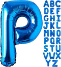 40 Inch Blue Letter P Balloons Alphabet P Letter Balloons Foil Mylar Big Letter Balloons for Birthday Party Anniversary New Year Graduation Wedding Decorations