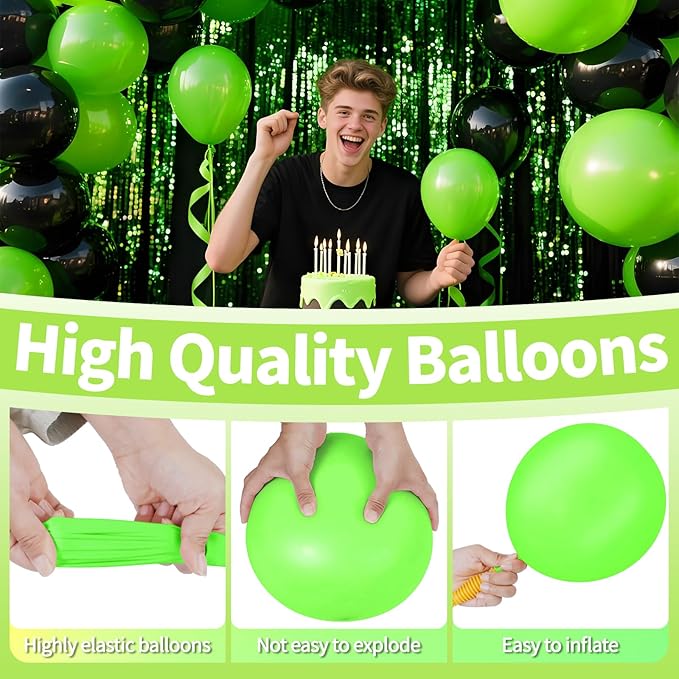 KAWKALSH Light Green Balloon Arch Kit 111Pcs 18 12 5 Inch Latex Party Balloons Garland for Birthday Baby Shower Wedding Engagement Anniversary