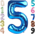 Balloon Numbers 40 Inch 5 Ballon for 5th Birthday Decorations, 15 25 35 50 Big Dark Blue Number Balloons for Wedding Photo Shoot Party Decor
