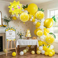 Yellow lemon Balloon Garland Arch kit with Sun lemon mylar Balloons for Summer birthday main squeeze Bridal Shower Sweet Baby shower Lemonade Party Decorations lemonade stand supplies (Yellow)