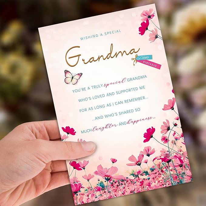 Grandma Birthday Card，Happy Birthday Card & Gift for Grandma