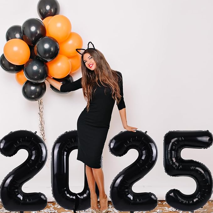 Smlpuame 40 inch Number Balloon 0-9 Black Large Number 0 Balloons,Digital Balloons for Birthday Party Celebration Decorations Supplies, Helium Foil Number Balloons for Wedding Anniversary