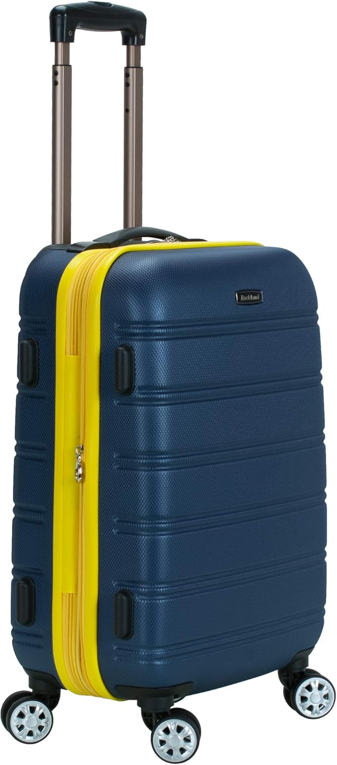 Rockland Melbourne Hardside Expandable Spinner Wheel Luggage, Carry-On 20", Navy