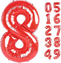 Number Balloon 40 Inch Red 8 Balloon, Red Number 8 Balloon Birthday Decorations, 8 18 28 38 80 Birthday Balloons, 8th Red Party Wedding Graduations Supplies