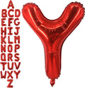 40 Inch Red Letter Y Balloons, DIY Phrase Foil Alphabet Letter Y Balloons DIY Word Y Banner for Birthday Anniversary Celebration Graduation Party Supplies Decoration