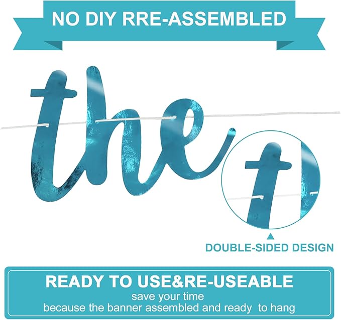 BEISHIDA Double-Sided Lake Blue The Beginning of A New Chapter Banner,Farewell Book Themed Housewarming Party Congratulations Decorations,Going away party Retirement Garland,Graduation Sign 2026 Banner