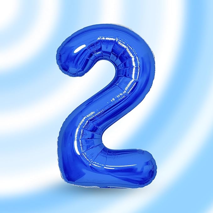 Number Balloons Navy Blue Balloons - Giant Number 10 Balloon, 10 20 30 40 50 Numbers Balloon Birthday Decorations, Blue Party Supplies for Boy Men