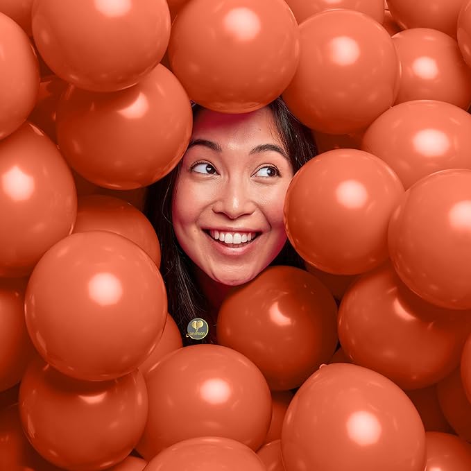 AFTERLOON® Biodegradable Mini Balloons 100 pcs Coral 5 Inch, Matte Color Thickened Extra Strong Latex Helium Float, Baby Shower Gender Reveal Garland Arch Wedding Birthday Party Decorations