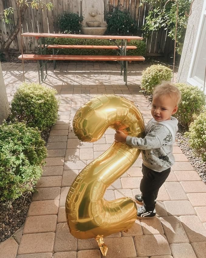 Champagne Gold Number 3 Balloon 40 Inch, White Gold 3 Balloon Number, 3rd Birthday Decorations, Light Gold Party Supplies for Boys Girls