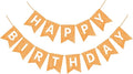 Orange Happy Birthday Banner Birthday Sign for Backdrop Happy Birthday Garland for Kids Girls Women Orange Birthday Tea Party Decorations Bunting Banner Birthday Party Supplies