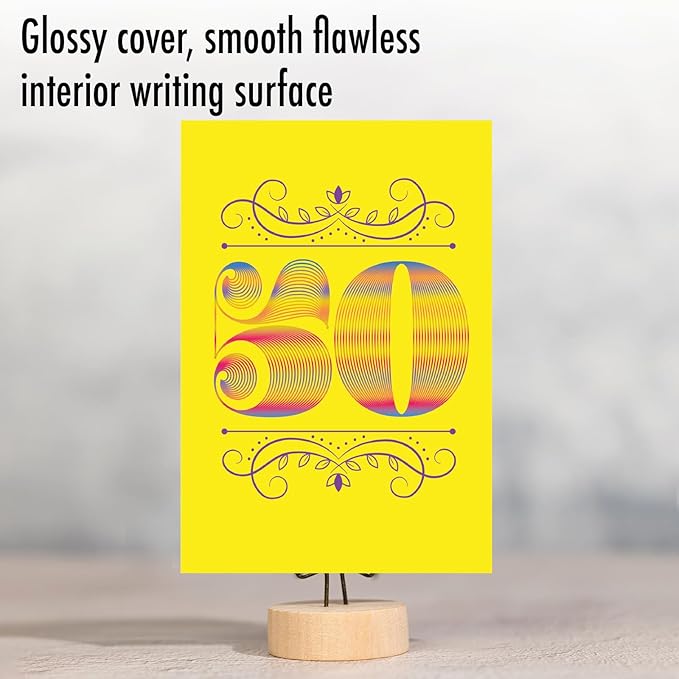 NobleWorks - 50th Funny Card for Birthday - Milestone Bday of 50 Years, Celebrate and Congrats Notecard with Envelope - Fab Figures 50 C9458CMBG