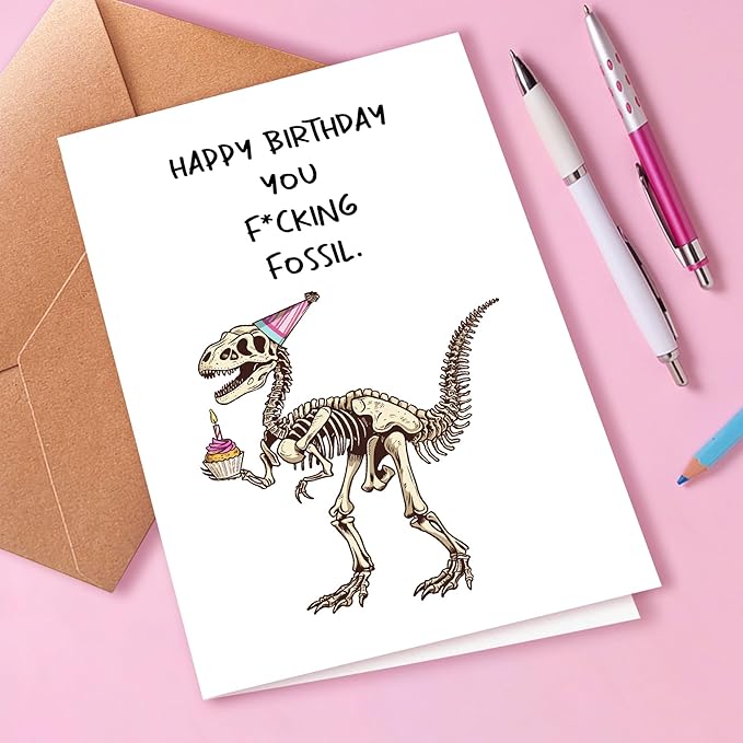Funny Birthday Card for Old People, Sarcastic Humorous Birthday Card for Brothers and Sisters, Funny Happy Birthday Card for Him or Her, Old Age Birthday Greeting Card