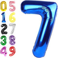 7 Balloon Blue Number, 17th Birthday Decorations For boys And Girls, 40 Inch Big Balloons for 7, 17, 27, 70 Birthday, Wedding Anniversary, Christmas, New Year, Halloween Party Decoration
