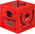 Graduation Card Box 2026 Graduation Party Decorations Red Black Graduation Card Box Holder for Graduation Party 2026 Congrats Grad Cards Gift Box Class of 2026 for Graduation Party Favors Supplies