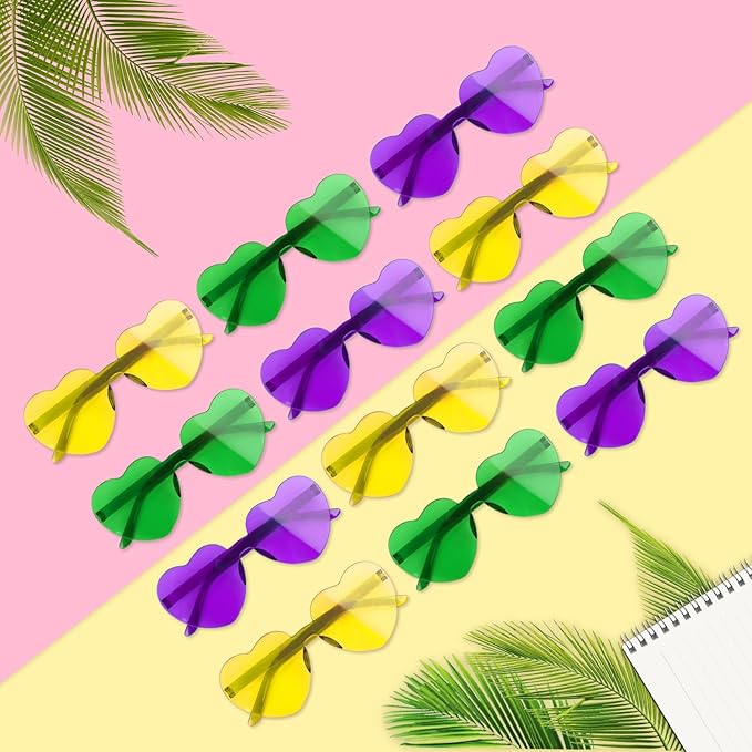 Heart Sunglasses 12/18/24 Pcs Heart Shaped Glasses for Women Cute Funny Party Glasses Party Favors Accessories
