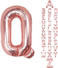 Letter Balloons 40Inch Large Giant big Foil Mylar Rose Gold Balloons Q for Birthday Party Decorations