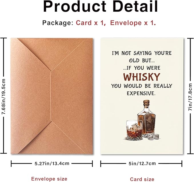 Funny Birthday Card for Men | Women, Funny 70th Birthday Cards for Women, Brother Birthday Card from Sister, Adult Humor Cards