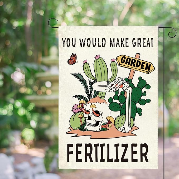 Funny Garden Flags You Would Make Great Fertilizer Decor for Outdoor Farmhouse Lawn Best Planting Lover Gifts Idea Double Sided Garden Flag 12 x18 inches