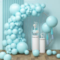 Pastel Teal Blue Balloons Garland Kit 92pcs Mint Blue Latex Balloon 5/10/12/18inch Helium Balloons for Birthday Party Decorations Baby Shower Wedding