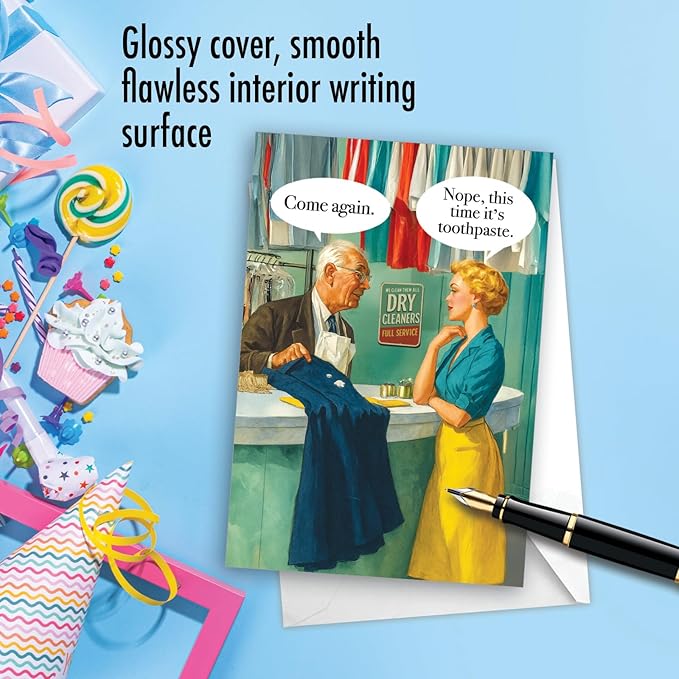 NobleWorks Funny Birthday Greeting Card with 5 x 7 Inch Envelope (1 Card) Bday Come Again C11055BDG