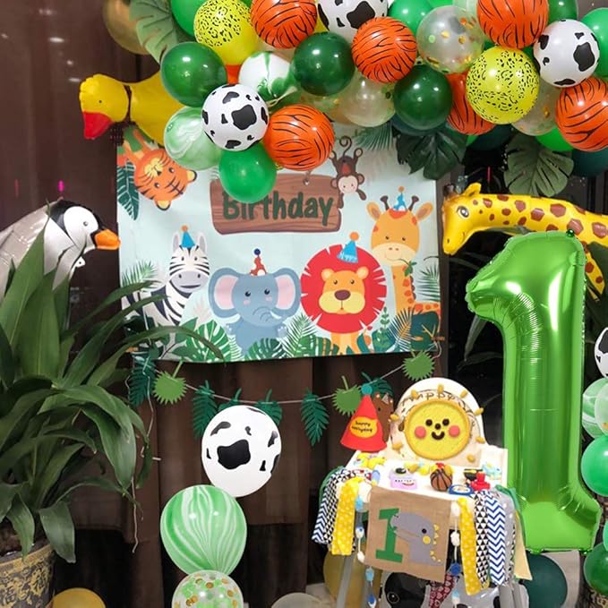 TONIFUL 40 Inch Large Green Numbers Balloons 0-9, Number 5 Digital 5 Helium Foil Mylar Big Number Balloons for 2026 Graduation New Year Eve Birthday Party Anniversary Supplies Decorations