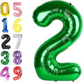 2 Balloon Number, Dark Green Number Balloons 40 Inch for Birthday Party Decoration, Foil Number Ballon for 2, 12, 20, 22, 2026 Celebration, Graduation, Birthday, Baby Shower, Anniversary Decor