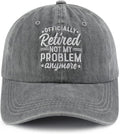 Officially Retired Hat for Women Men, Funny Adjustable Cotton Embroidery Retirement Baseball Cap