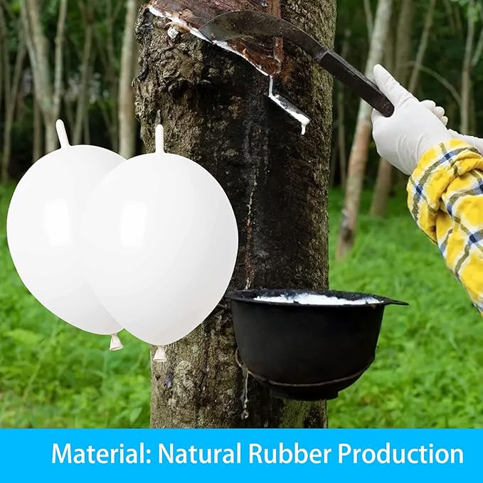 Link Balloons White 6 Inch 12 Inch Latex Quick Linkale Balloon 160 Pcs for Birthday, Halloween, Christmas, Party Festival Decorations