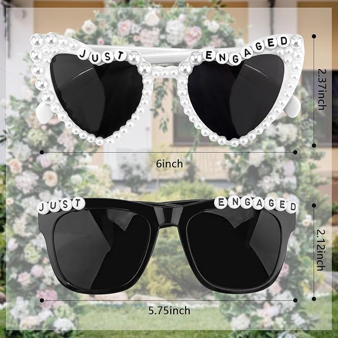 Engagement Party Decorations Just Engaged Sunglasses for Engagement Decor Just Engaged Party