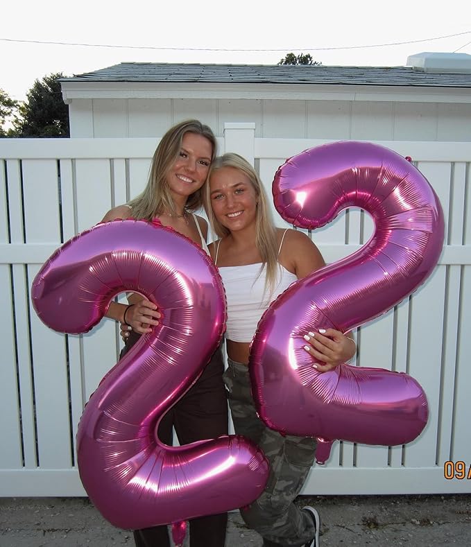 Pink Number 7 Balloon 40 Inch, 7 Balloon Number, 7th Birthday Decorations, Pink Party Supplies for Boys Girls