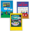NobleWorks Assortment Pack of 3 Hilarious Birthday Greeting Cards with Envelopes (3 Designs, 1 Each) Game Day VC10232BDG-C1x3
